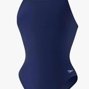 Speedo Women's Flyback Training Suit Team Navy/light Blue Size 4/30
